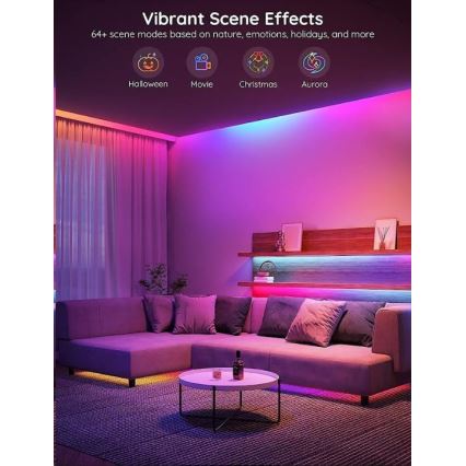 Govee - Wi-Fi RGBIC Smart PRO Striscia LED 5m