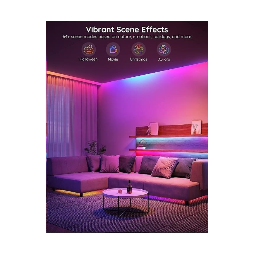 Govee - Wi-Fi RGBIC Smart PRO Striscia LED 5m