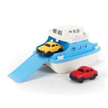 Green Toys - Ferry avec voitures blanc/bleu