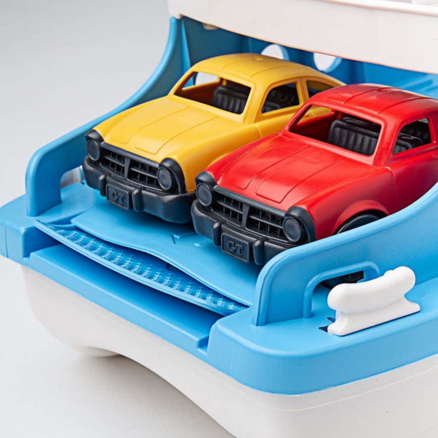 Green Toys - Ferry avec voitures blanc/bleu