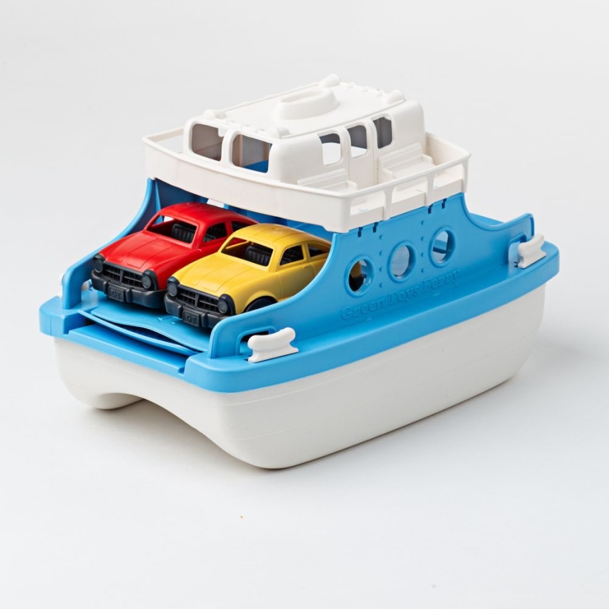 Green Toys - Ferry avec voitures blanc/bleu