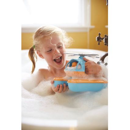 Green Toys - Wasser-Hubschrauber blau/orange