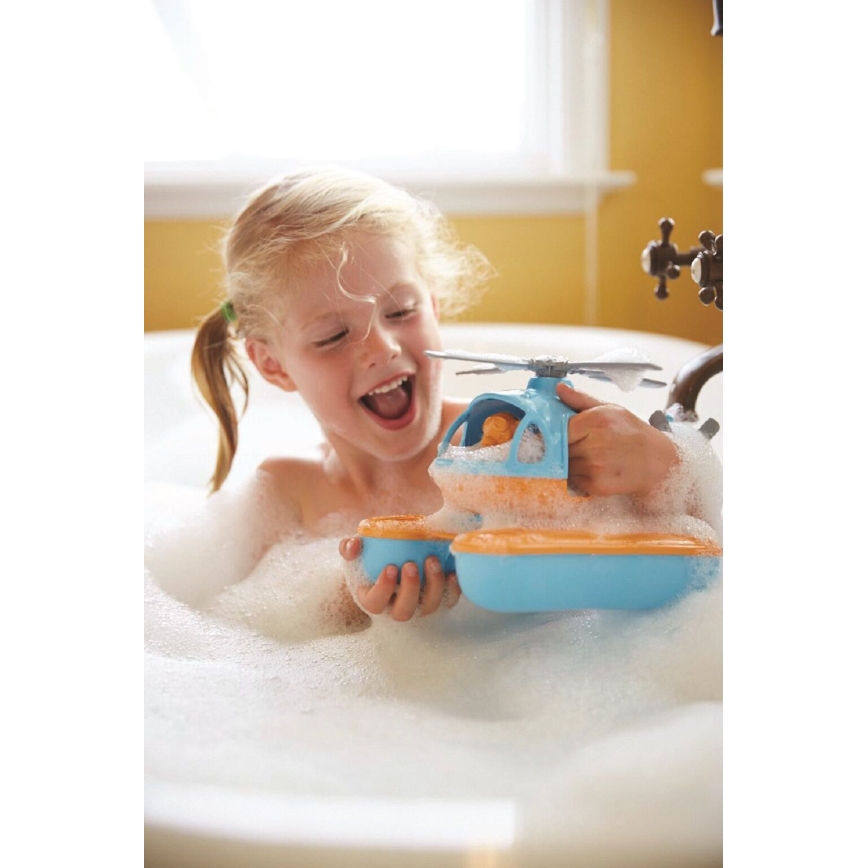 Green Toys - Wasser-Hubschrauber blau/orange
