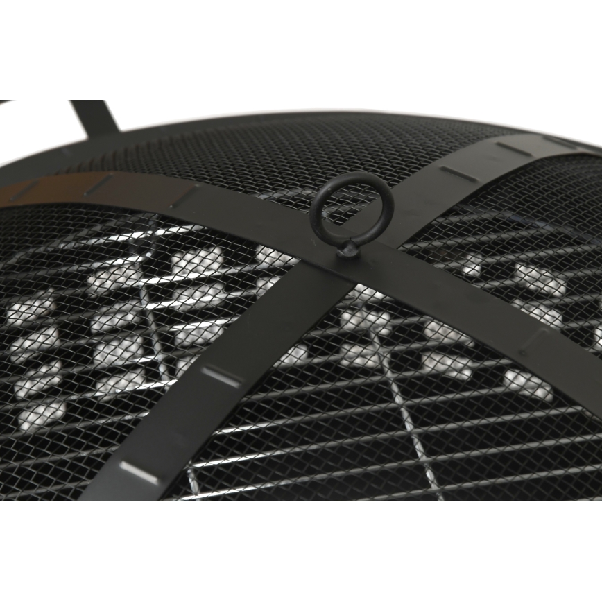 Griglia portatile a legna nero