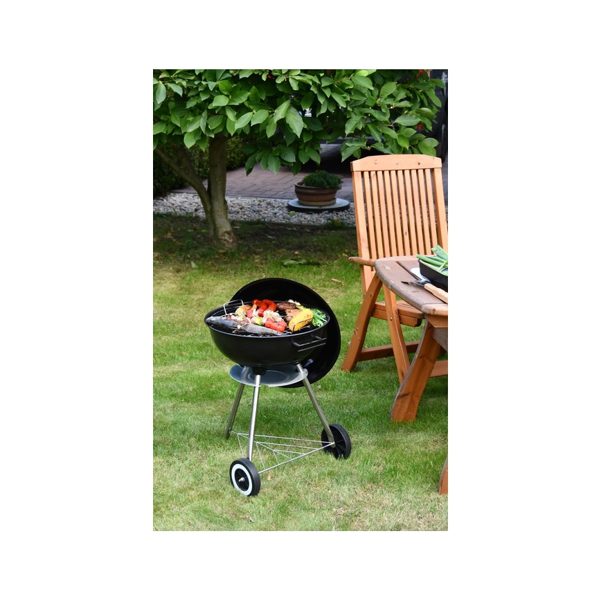Grill à charbon portable noir