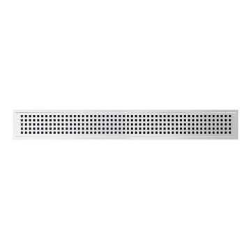 Grille d'évacuation 49,5 x 2,3 cm, inox/argenté