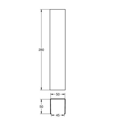 GROHE 1010090000 - Eckige Siphonabdeckung in glänzendem Chrom