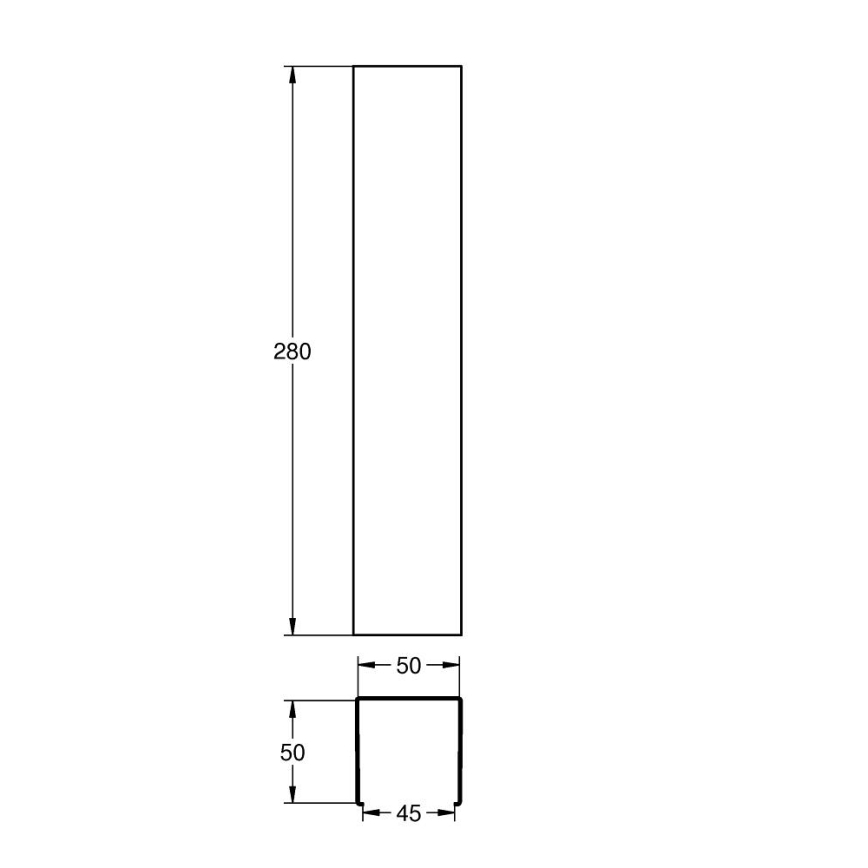 GROHE 1010090000 - Eckige Siphonabdeckung in glänzendem Chrom
