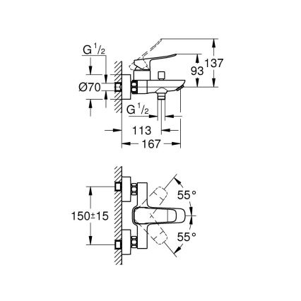 GROHE 1018722430 - Miscelatore per vasca DICE nero