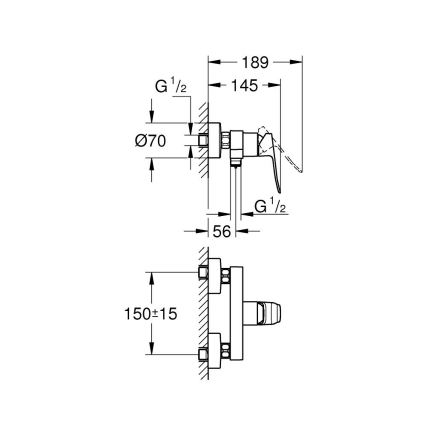GROHE 1018742430 - Miscelatore per doccia DICE nero