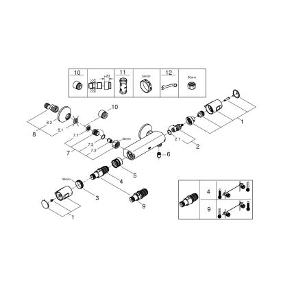 GROHE 1022172432 - Miscelatore termostatico per doccia PRECISION TREND nero