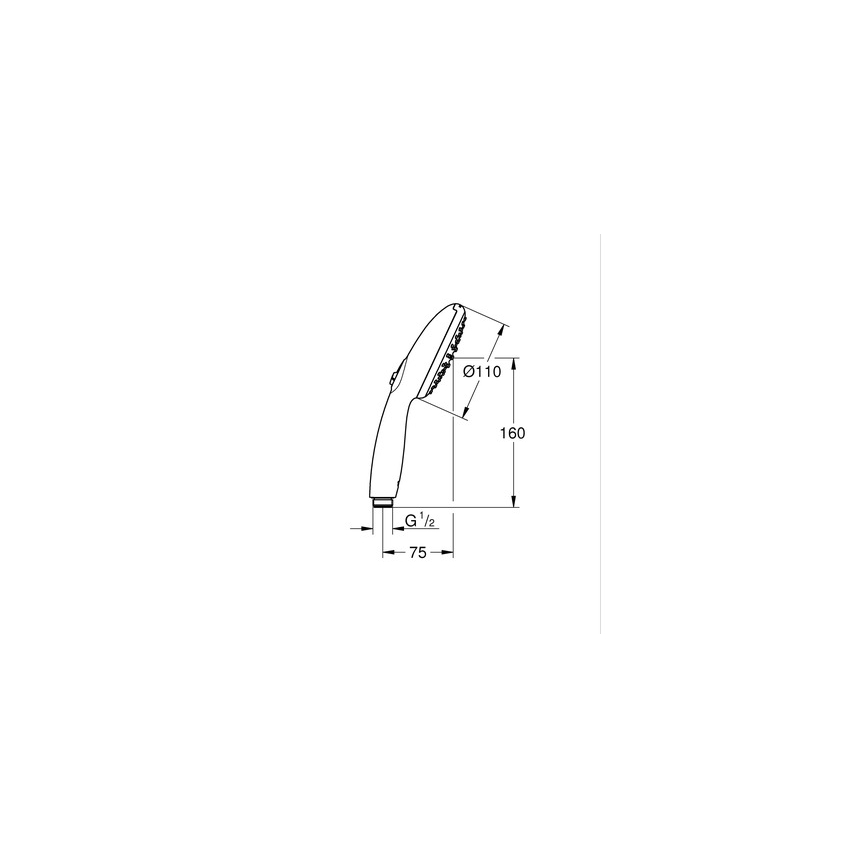 GROHE 1053152431 - Douchette à main VITALIO START 110 600 mm noir