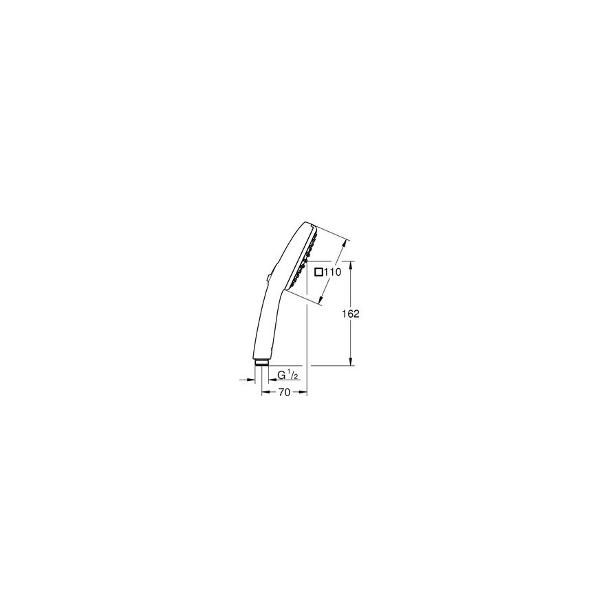 GROHE 1053162431 - Douchette à main VITALIO COMFORT 110, 600 mm, noir