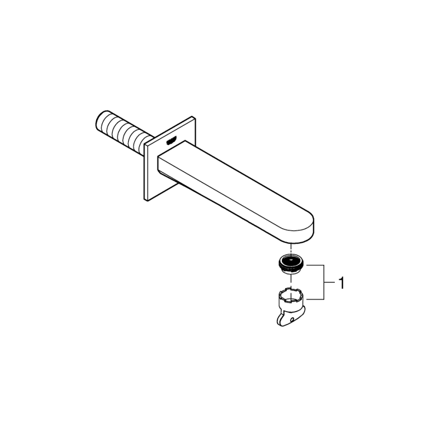 GROHE 13404003 - Scarico per vasca PLUS, 168 mm, cromo lucido