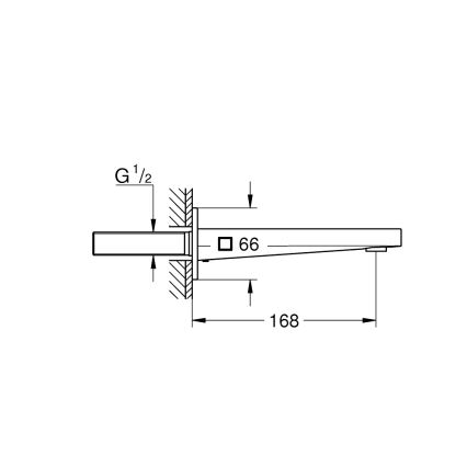 GROHE 13404003 - Scarico per vasca PLUS, 168 mm, cromo lucido