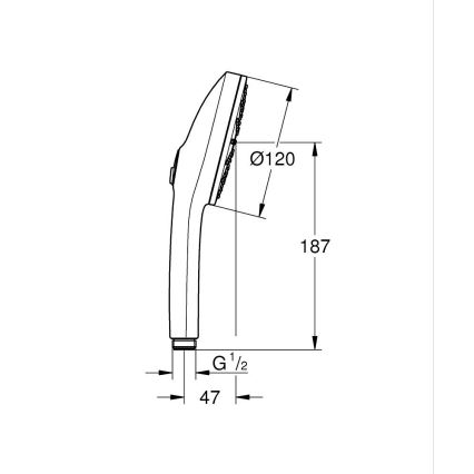 GROHE 134863AL00 - Handbrause VITALIO JOY+ 120 mm Graphit