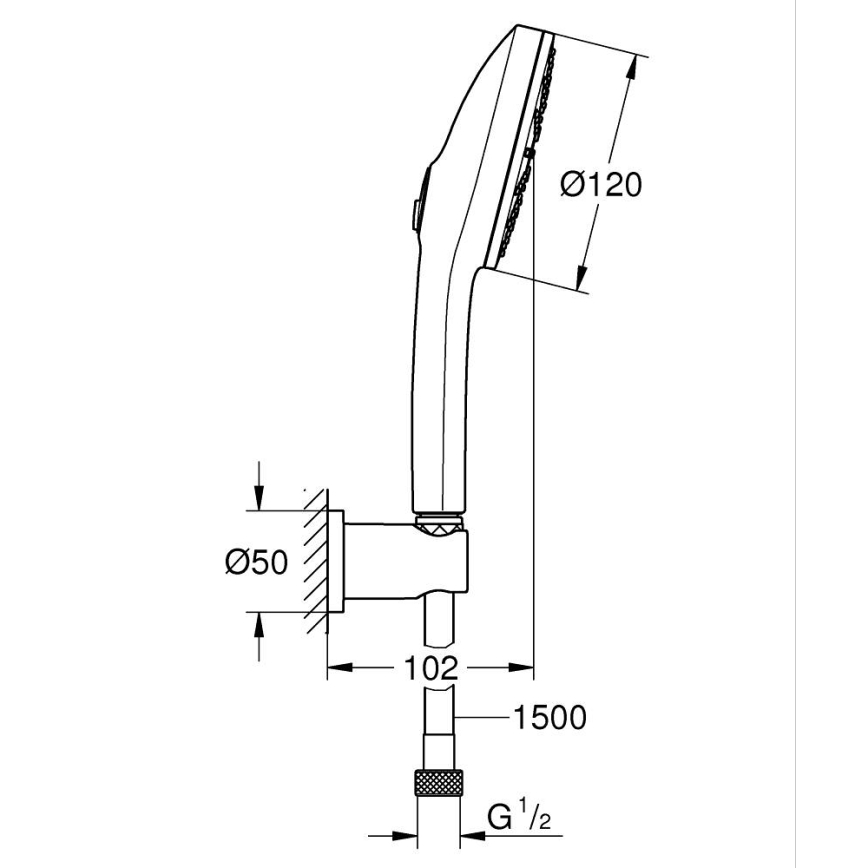 GROHE 134865AL00 - Duschset VITALIO JOY+ 120 mm Graphit