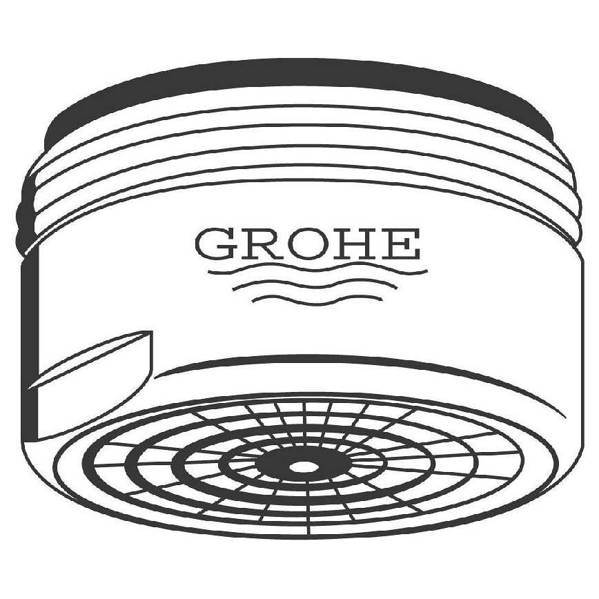 GROHE 13929000 - Aérateur M 24 × 1, chrome poli