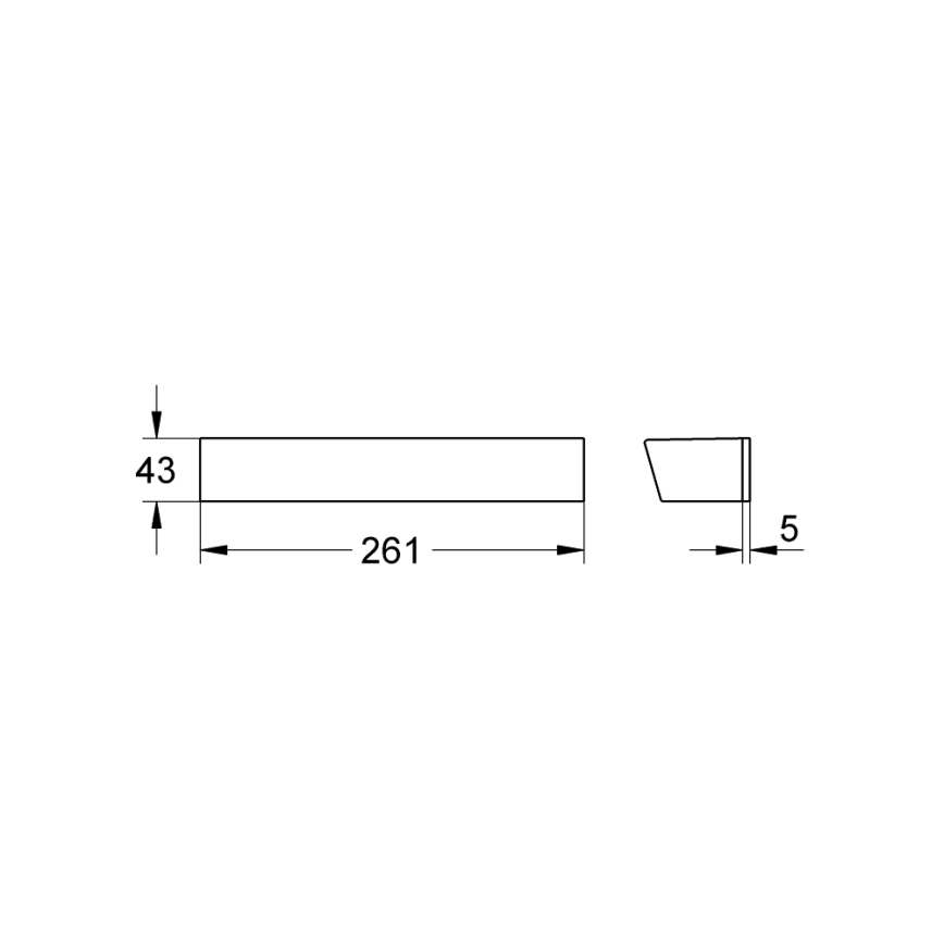 GROHE 18608001 - Étagère GROHTHERM 2000 chromé brillant