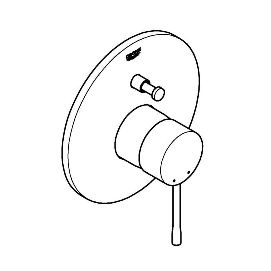 GROHE 19285001 - Miscelatore per vasca ESSENCE, cromo lucido