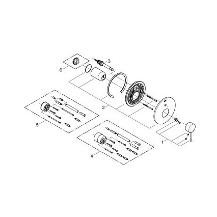 GROHE 19285001 - Mitigeur de baignoire encastré ESSENCE, chrome poli