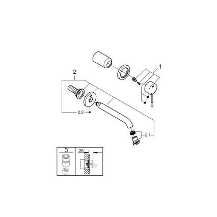 GROHE 19408DC1 - Waschtischarmatur ESSENCE 183 mm Edelstahl