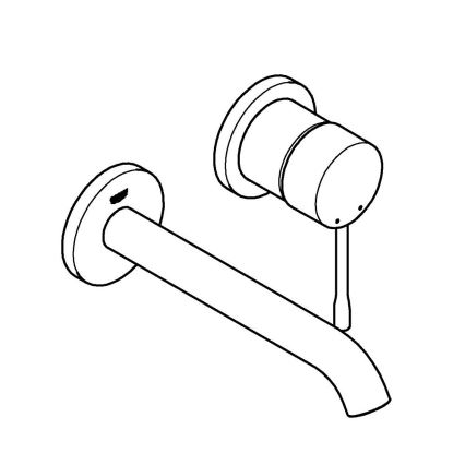 GROHE 19408GL1 - Waschtisch-Zweiloch-Armatur ESSENCE 183 mm Gold