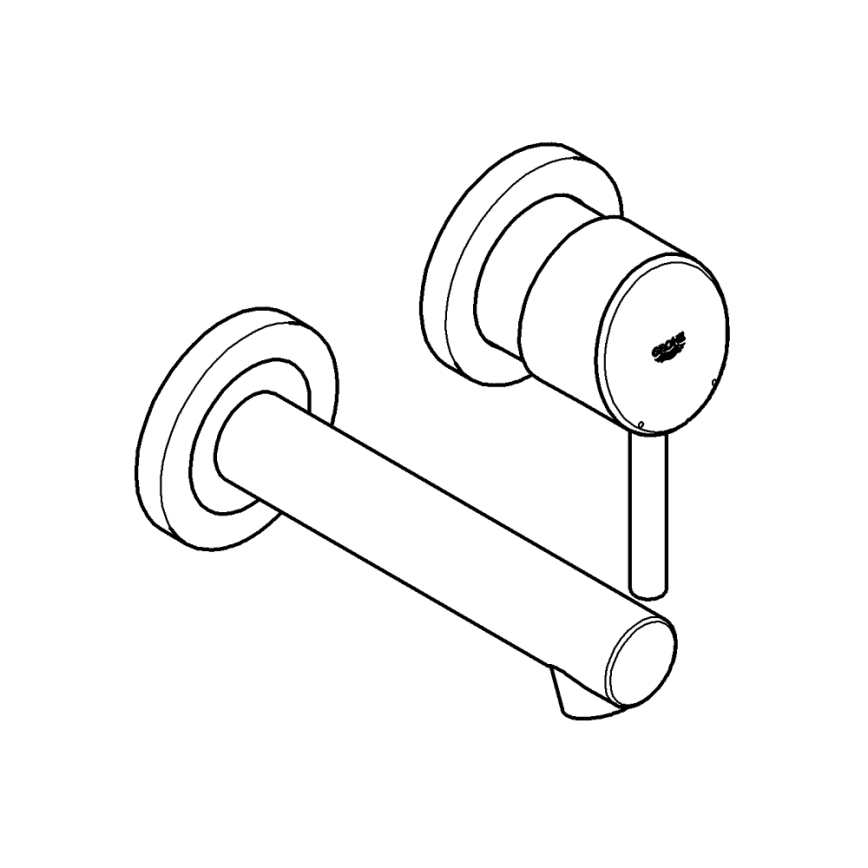 GROHE 19575001 - CONCETTO Miscelatore lavabo a due fori 147 mm, cromo lucido