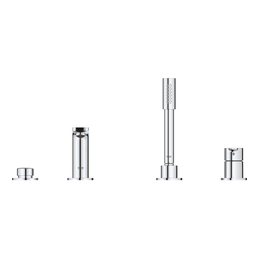 GROHE 19577001 - Ensemble baignoire 4 trous LINEARE chromé brillant