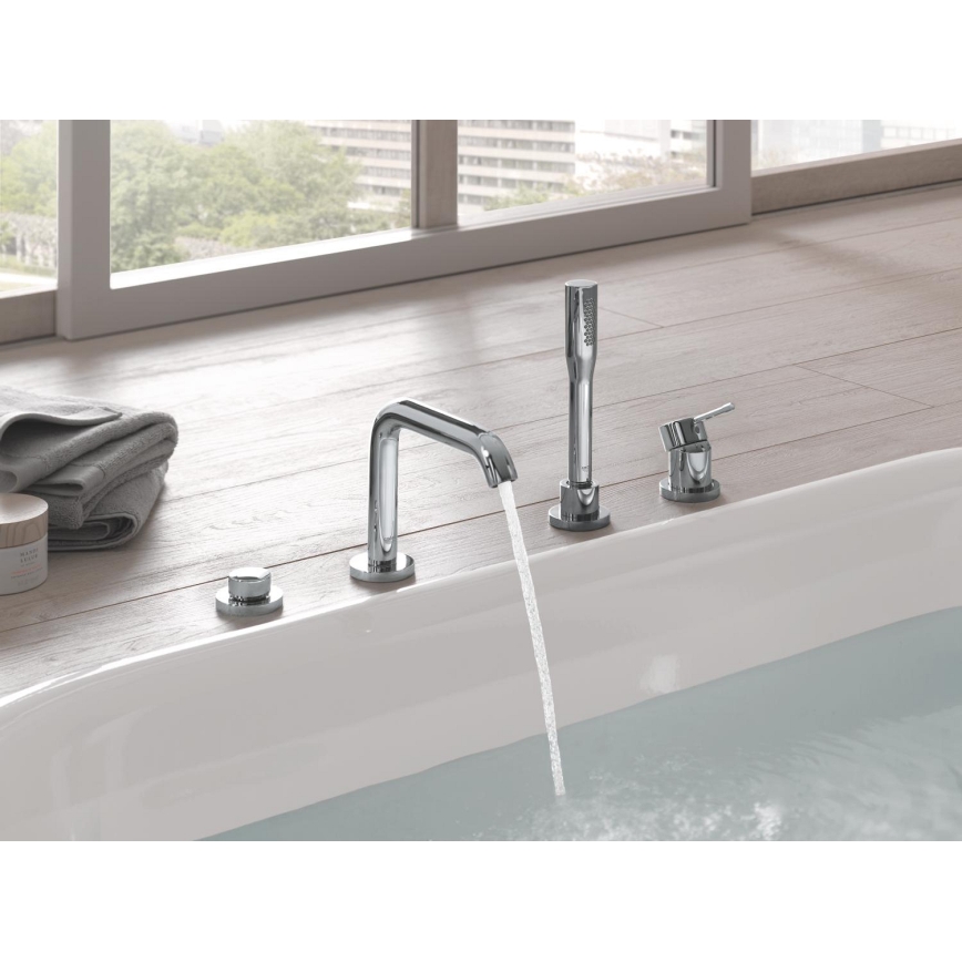 GROHE 19578001 - Miscelatore per vasca a quattro fori ESSENCE 197 mm, cromato lucido