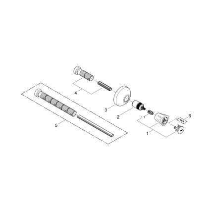 GROHE 19808001 - Élément supérieur pour vanne encastrée COSTA L, chrome brillant