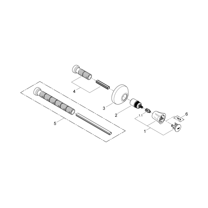 GROHE 19809001 - Finitura per valvola incassata COSTA L, cromo lucido