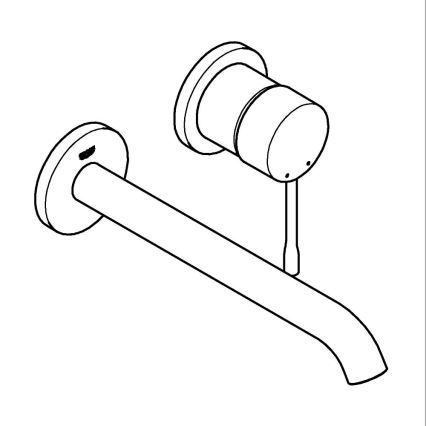 GROHE 19967DC1 - ESSENCE 230 mm Miscelatore lavabo a due fori, acciaio inossidabile