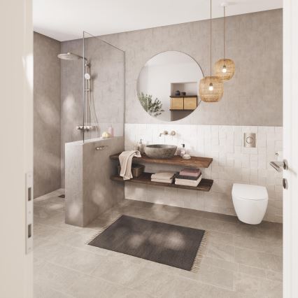 GROHE 19967DC1 - Mitigeur pour lavabo à deux trous ESSENCE 230 mm en acier inoxydable