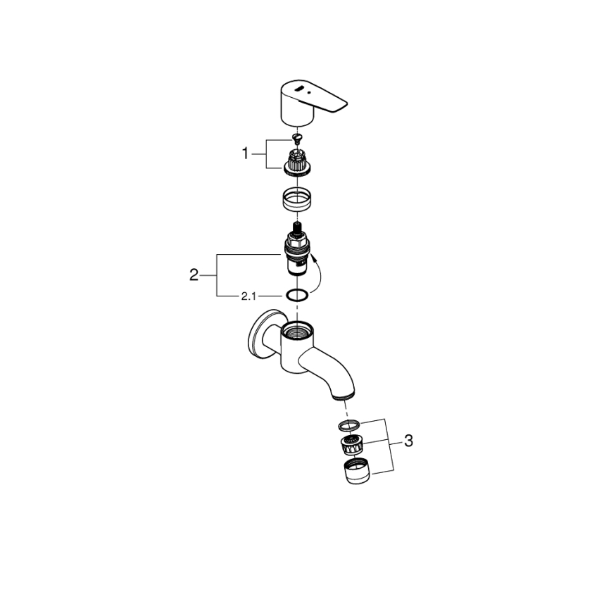 GROHE 20238001 - Valvola di scarico DN 15, cromo lucido