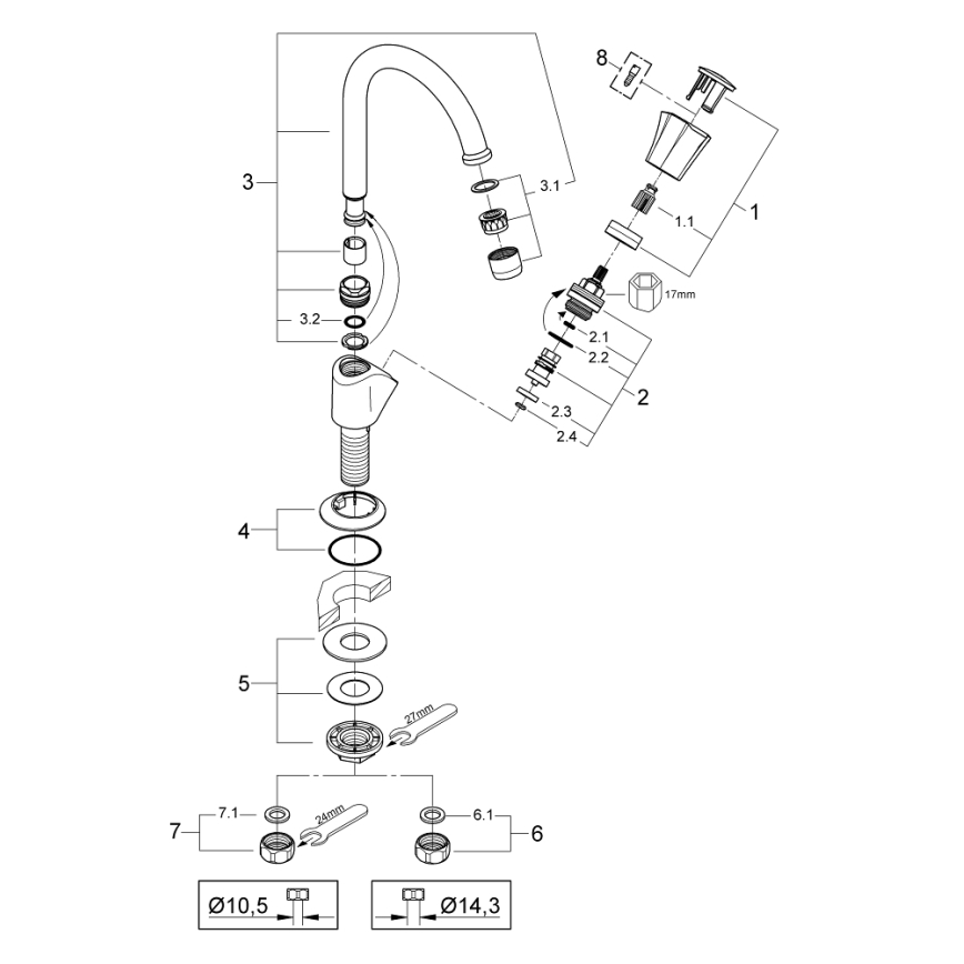 GROHE 20393001 - Standventil COSTA L DN 15 Hochglanz-Chrom