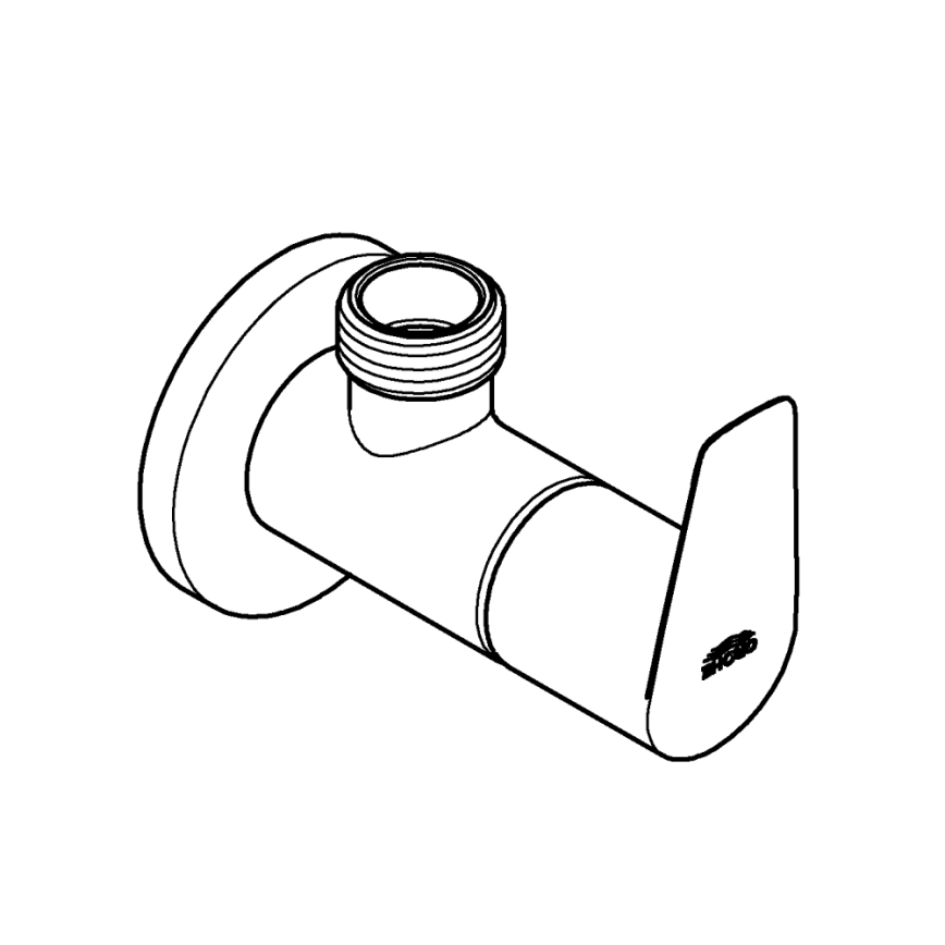 GROHE 22009001 - Robinet d'arrêt d'angle DN 15 chromé brillant