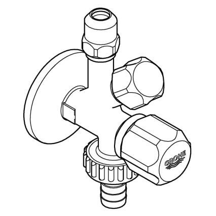 GROHE 22035000 - Kombi-Eckventil UNIVERSAL DN 15 glänzender Chrom