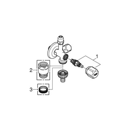 GROHE 22036000 - Kombi-Eckventil ORIGINAL WAS® DN 15 glänzender Chrom