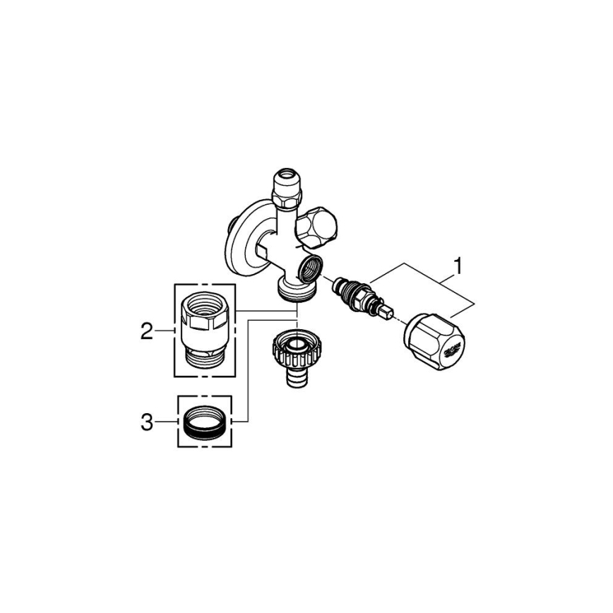 GROHE 22036000 - Kombi-Eckventil ORIGINAL WAS® DN 15 glänzender Chrom
