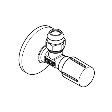 GROHE 22037000 - Valvola ad angolo DN 15, cromo lucido