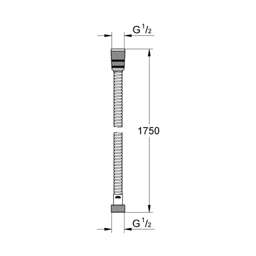 GROHE 22100000 - Duschschlauch VITALIOFLEX METAL LONG-LIFE 1750 mm, verchromt
