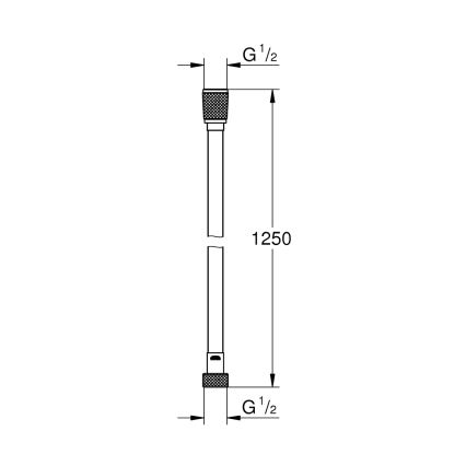 GROHE 22110000 - Flessibile per doccia VITALIOFLEX SILVER 1250 mm