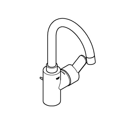 GROHE 23043003 - EUROSTYLE COSMOPOLITAN Miscelatore lavabo, misura L, cromato