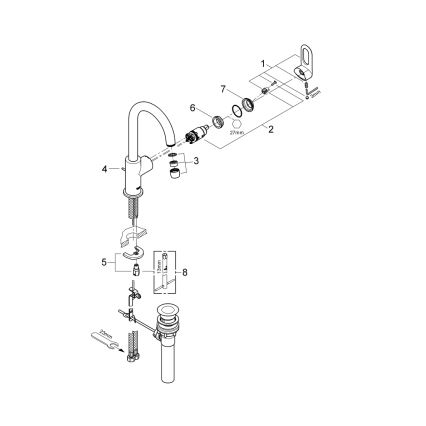 GROHE 23091000 - BAULOOP Miscelatore lavabo 310 mm, cromo lucido