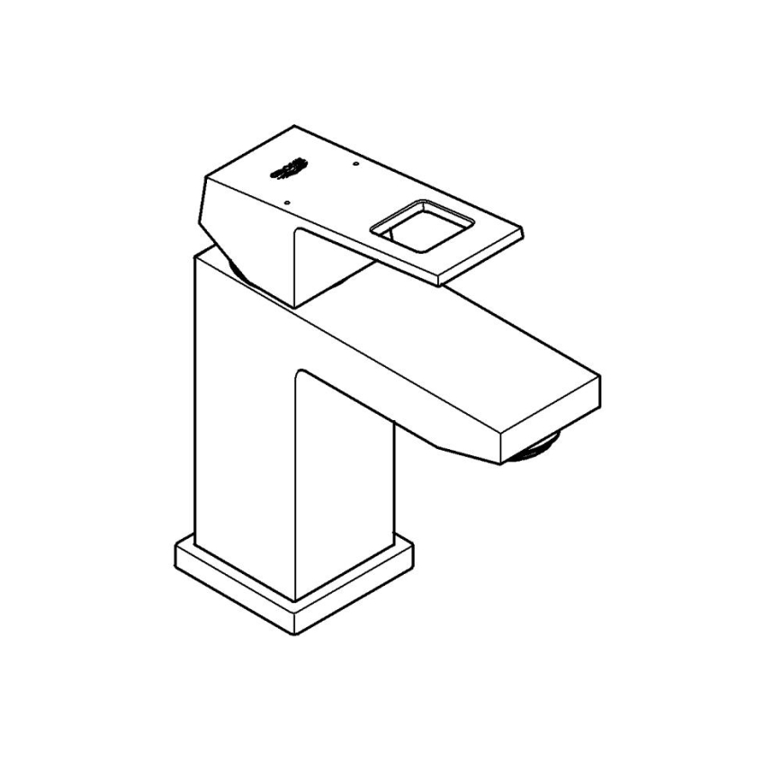 GROHE 2313200E - Mitigeur pour lavabo EUROCUBE Taille S, chrome brillant
