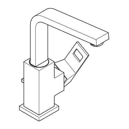 GROHE 2313500E - Mitigeur pour lavabo EUROCUBE Taille L Chrome brillant