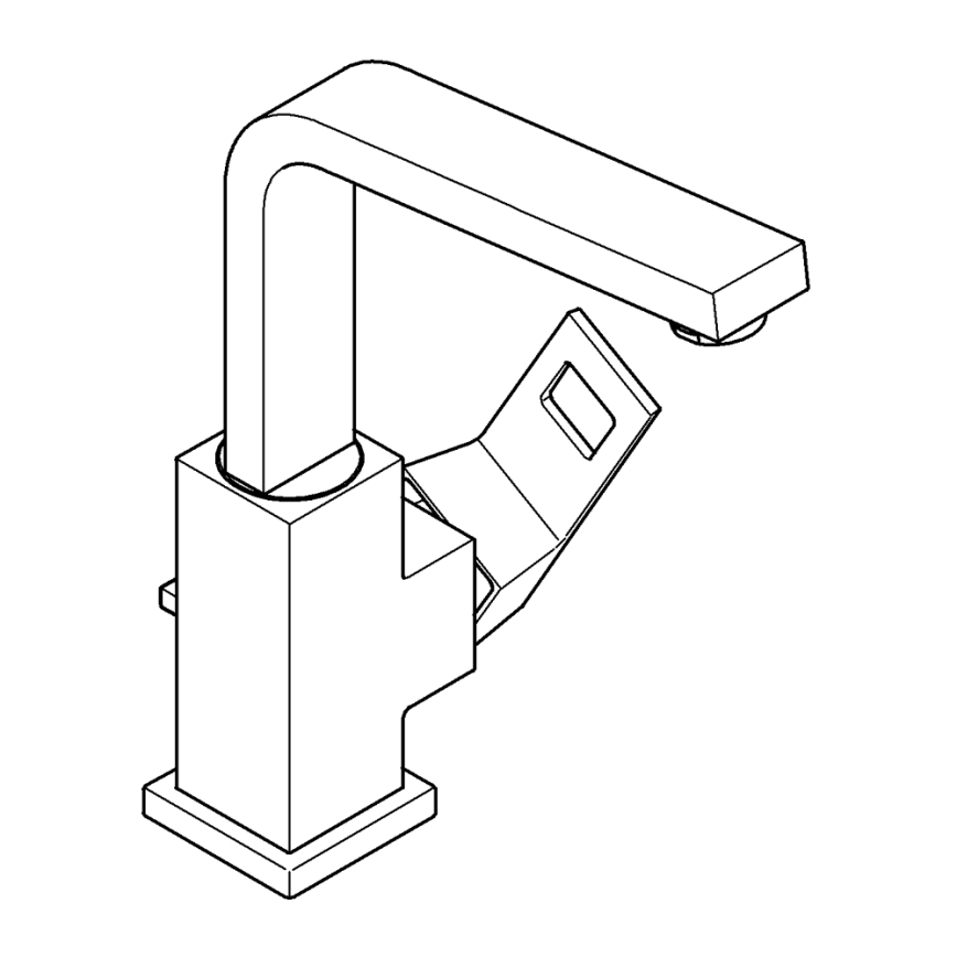 GROHE 23135AL0 - Waschtischarmatur EUROCUBE, Größe L, Graphit