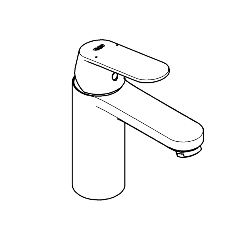 GROHE 23327000 - Mitigeur pour lavabo EUROSMART COSMOPOLITAN DN 15, taille M, chromé