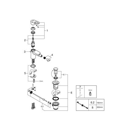 GROHE 23338000 - Bidetarmatur BAULOOP, glänzender Chrom